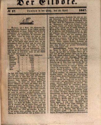 Der Eilbote Samstag 10. April 1847