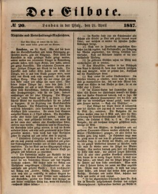 Der Eilbote Mittwoch 21. April 1847