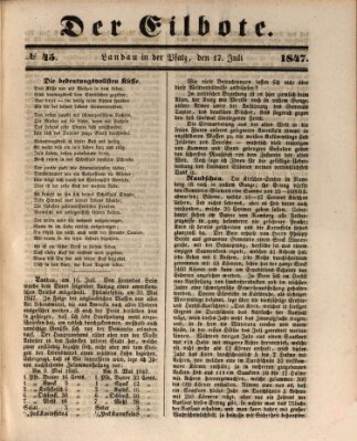 Der Eilbote Samstag 17. Juli 1847