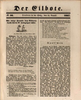 Der Eilbote Mittwoch 25. August 1847