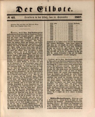 Der Eilbote Samstag 11. September 1847