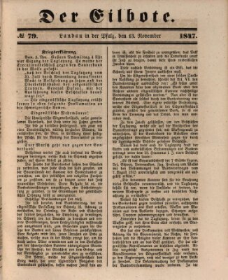 Der Eilbote Samstag 13. November 1847