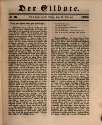 Der Eilbote Mittwoch 23. Februar 1848