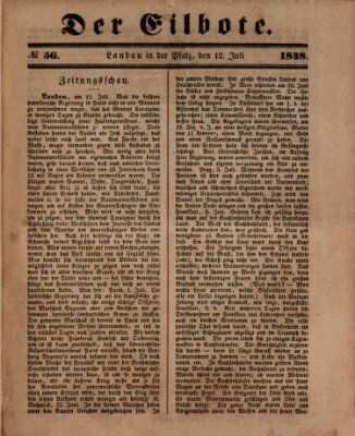 Der Eilbote Mittwoch 12. Juli 1848