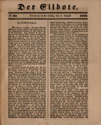 Der Eilbote Samstag 5. August 1848