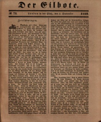 Der Eilbote Samstag 2. September 1848