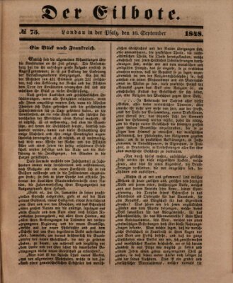 Der Eilbote Samstag 16. September 1848