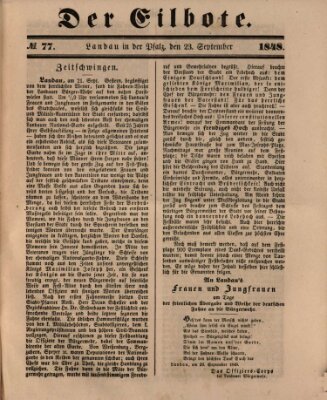 Der Eilbote Samstag 23. September 1848