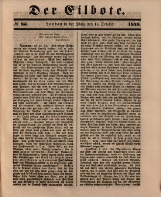 Der Eilbote Samstag 14. Oktober 1848