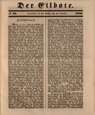Der Eilbote Mittwoch 18. Oktober 1848