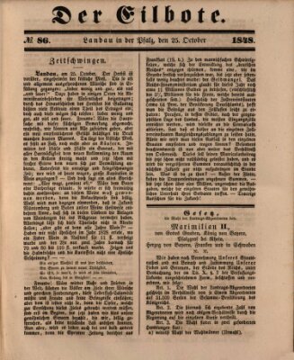 Der Eilbote Mittwoch 25. Oktober 1848