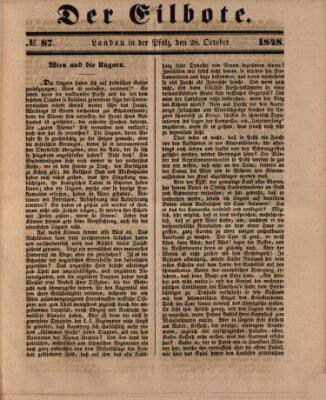 Der Eilbote Samstag 28. Oktober 1848