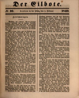 Der Eilbote Samstag 3. Februar 1849