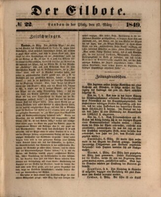 Der Eilbote Samstag 17. März 1849