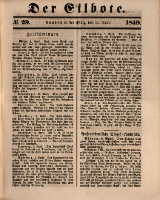 Der Eilbote Mittwoch 11. April 1849