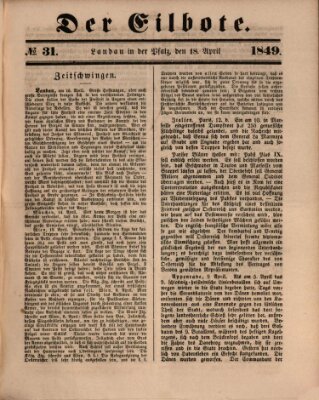 Der Eilbote Mittwoch 18. April 1849