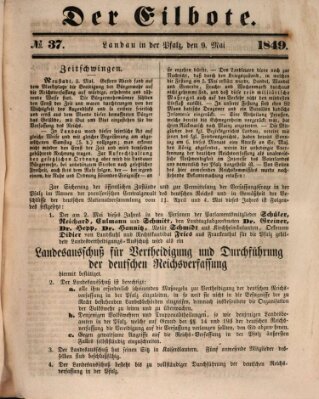 Der Eilbote Mittwoch 9. Mai 1849