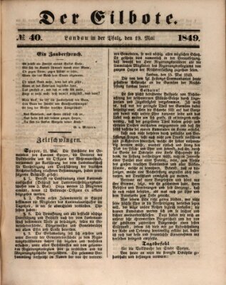 Der Eilbote Samstag 19. Mai 1849