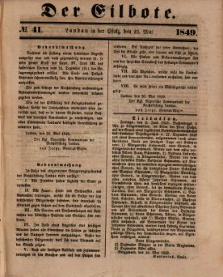 Der Eilbote Mittwoch 23. Mai 1849