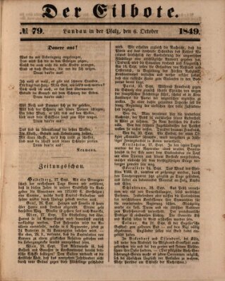 Der Eilbote Samstag 6. Oktober 1849