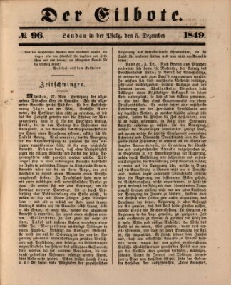 Der Eilbote Mittwoch 5. Dezember 1849