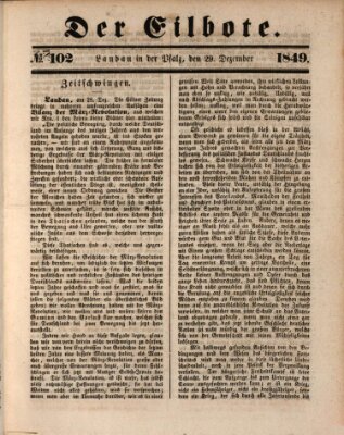 Der Eilbote Samstag 29. Dezember 1849