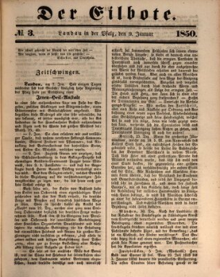 Der Eilbote Mittwoch 9. Januar 1850