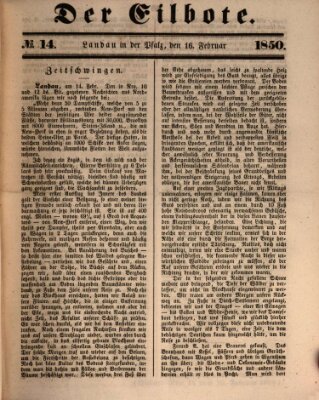 Der Eilbote Samstag 16. Februar 1850