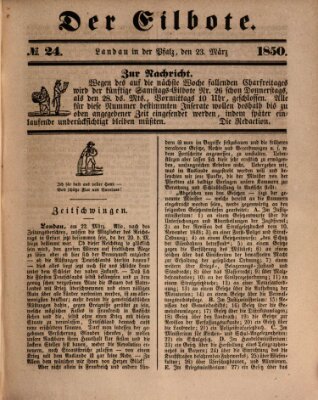 Der Eilbote Samstag 23. März 1850