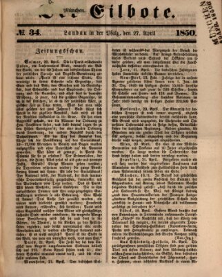 Der Eilbote Samstag 27. April 1850