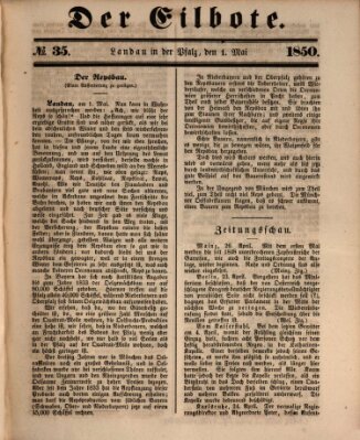 Der Eilbote Mittwoch 1. Mai 1850