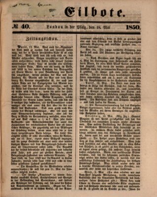 Der Eilbote Samstag 18. Mai 1850