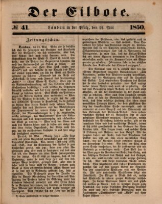 Der Eilbote Mittwoch 22. Mai 1850