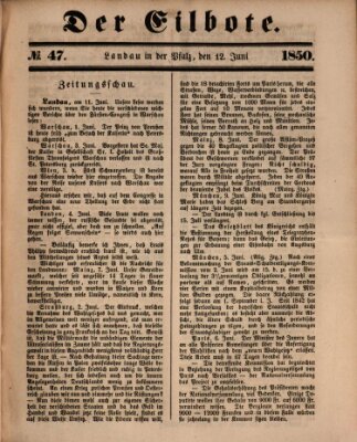 Der Eilbote Mittwoch 12. Juni 1850