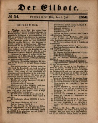 Der Eilbote Samstag 6. Juli 1850