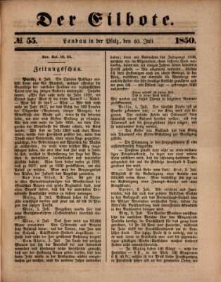 Der Eilbote Mittwoch 10. Juli 1850