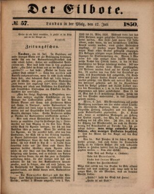 Der Eilbote Mittwoch 17. Juli 1850