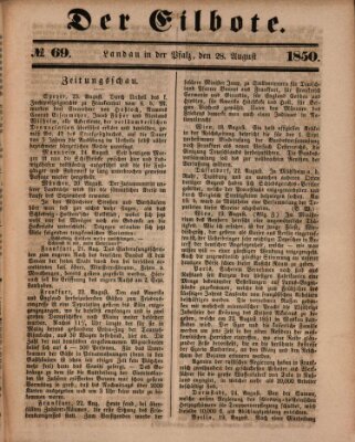 Der Eilbote Mittwoch 28. August 1850