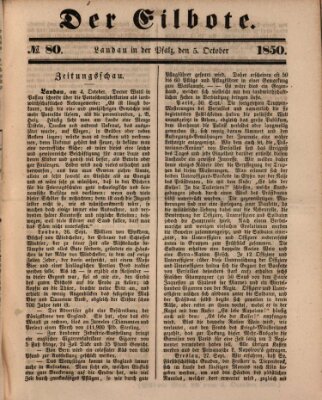 Der Eilbote Samstag 5. Oktober 1850