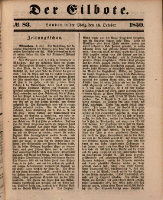 Der Eilbote Mittwoch 16. Oktober 1850