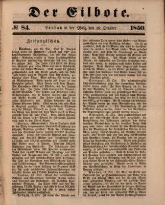 Der Eilbote Samstag 19. Oktober 1850