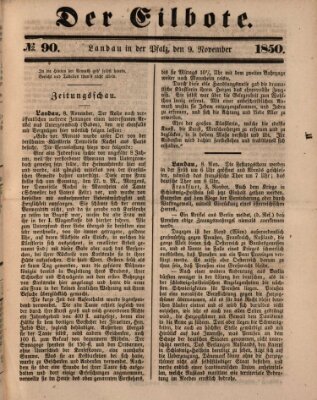 Der Eilbote Samstag 9. November 1850