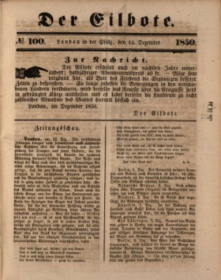 Der Eilbote Samstag 14. Dezember 1850