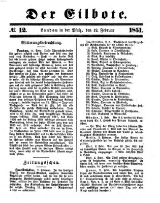 Der Eilbote Mittwoch 12. Februar 1851