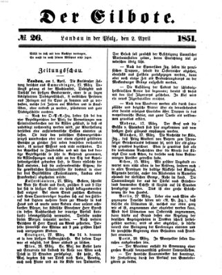 Der Eilbote Mittwoch 2. April 1851