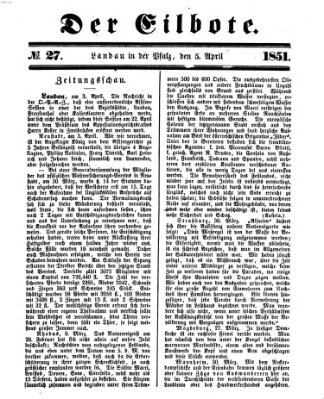 Der Eilbote Samstag 5. April 1851