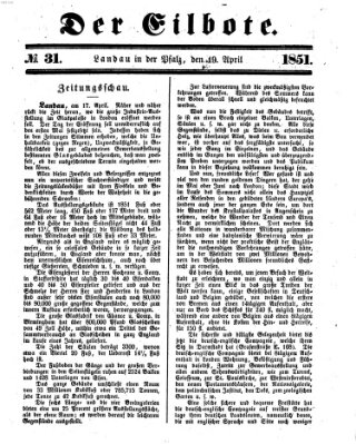 Der Eilbote Samstag 19. April 1851