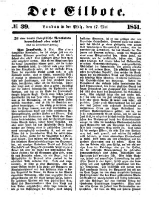 Der Eilbote Samstag 17. Mai 1851