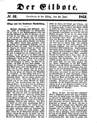 Der Eilbote Samstag 28. Juni 1851