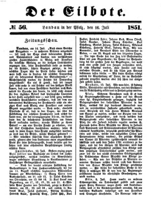 Der Eilbote Mittwoch 16. Juli 1851